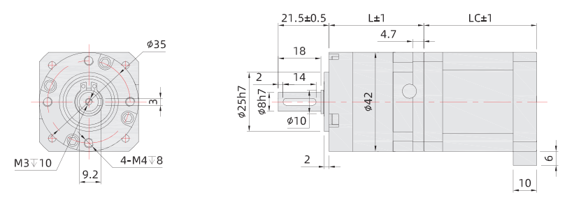 42PLE尺寸圖 42PLE尺寸圖